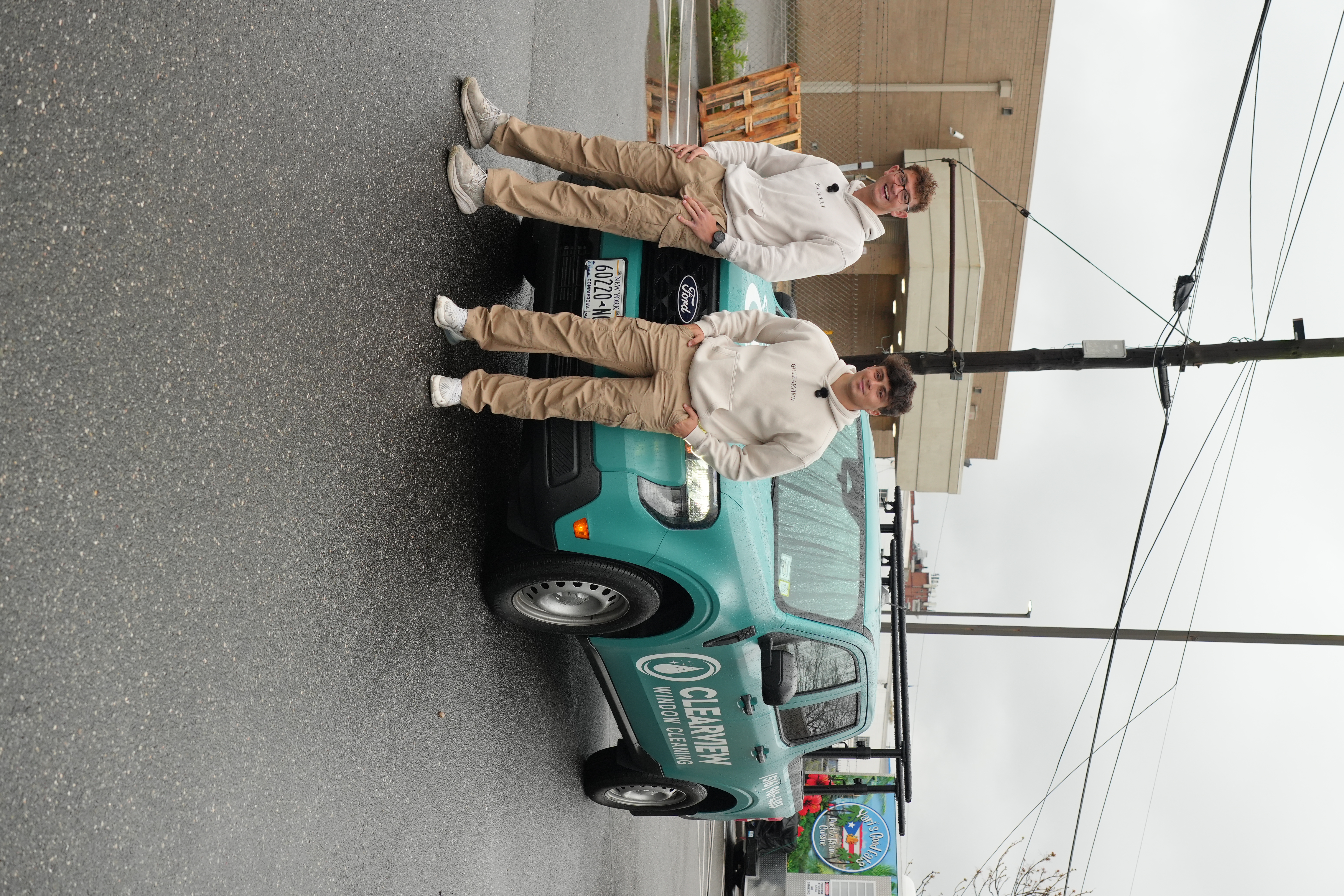 Clearview Window Cleaning team and branded truck