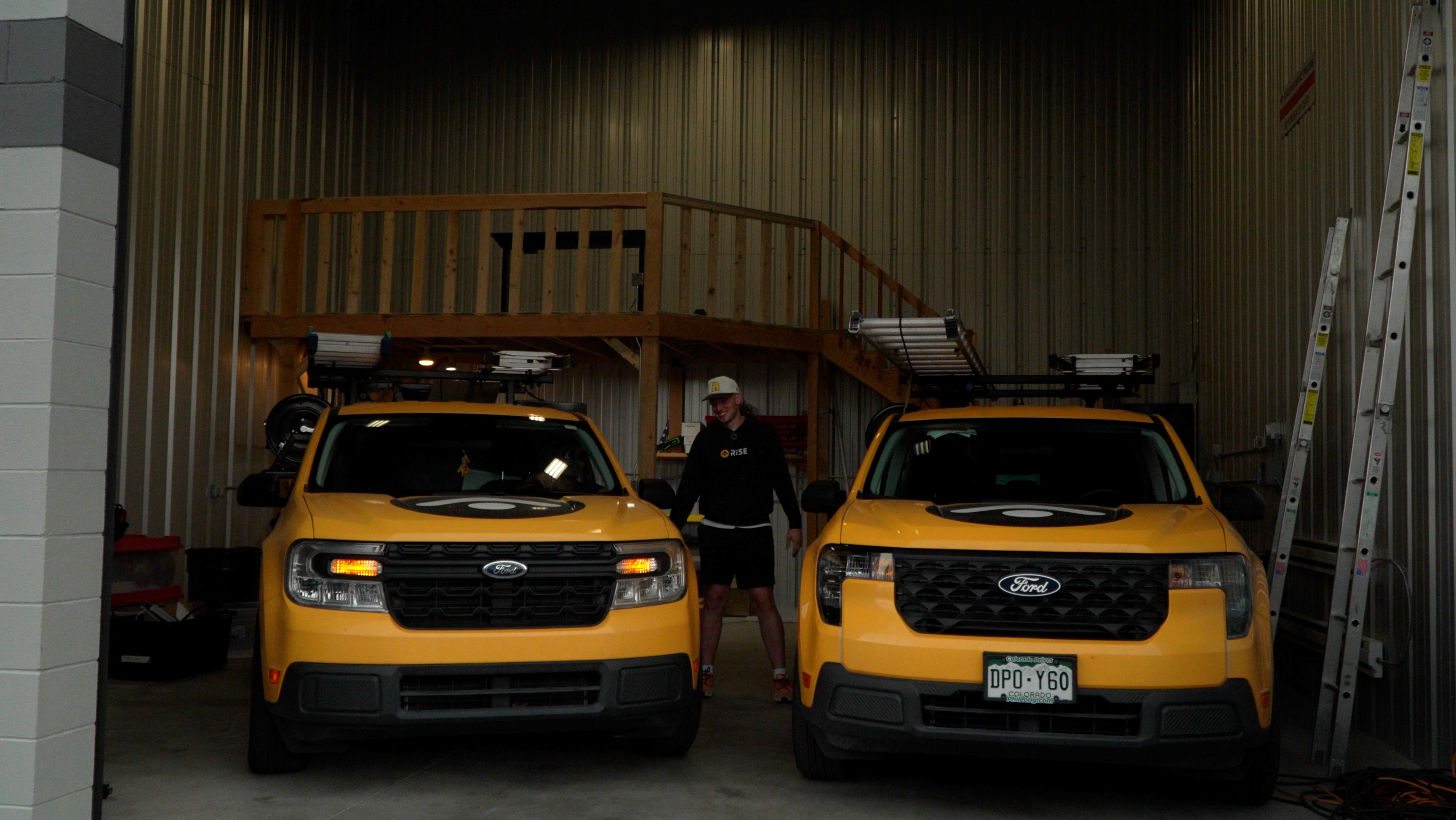 Rise Window Cleaning fleet and owner Chris Stocks